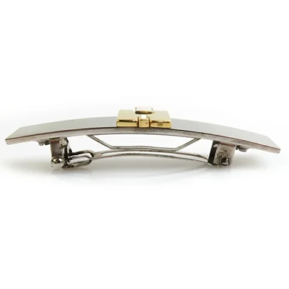 Hermès Vintage Pre-owned Metal hair-accessories Yellow Dames