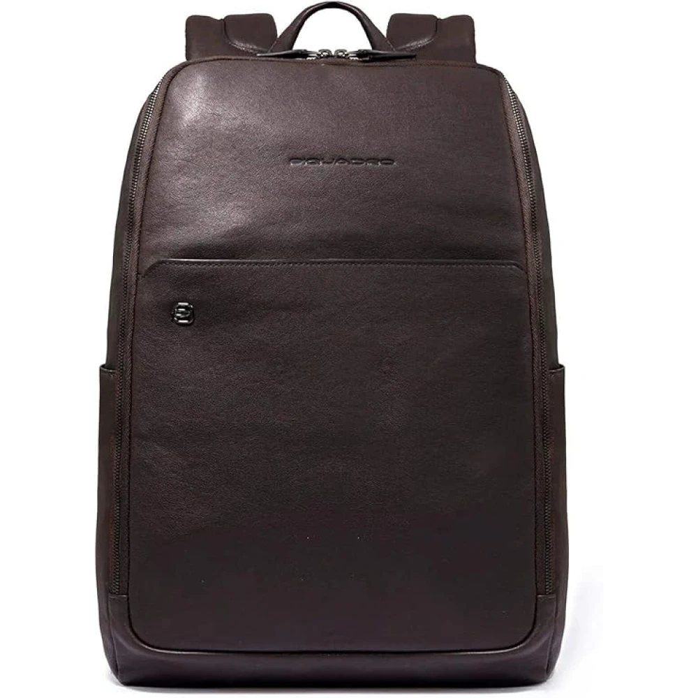 Piquadro Uomo Marrone Zaino In Pelle Impermeabile Organizzato Yes
