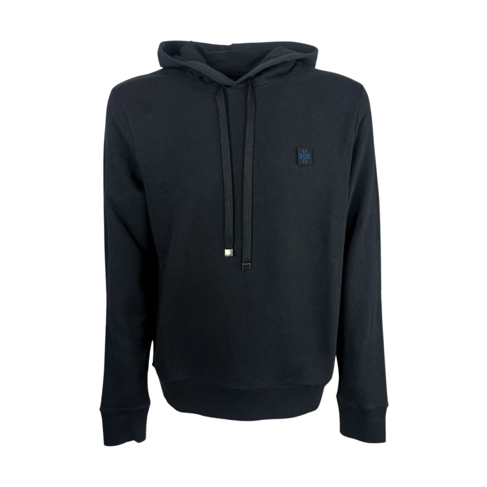 Jacob Cohën Luxe Denim Hoodie met Contrasterende Details Black Heren