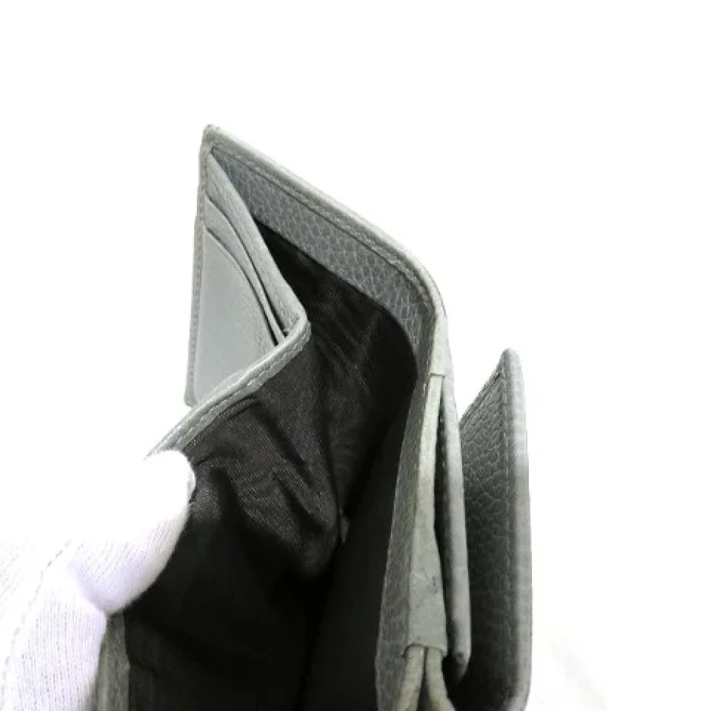 Gucci Vintage Pre-owned Leather wallets Gray Dames
