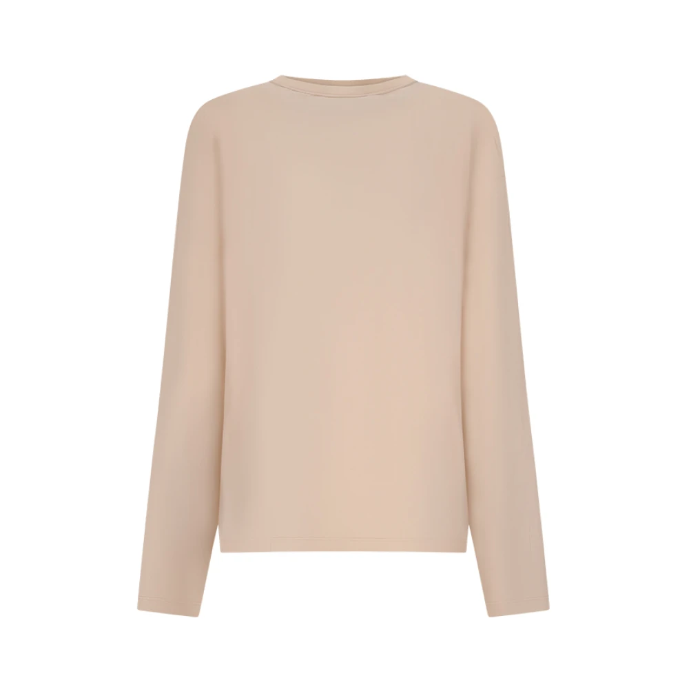 Haikure Women's Beige Long Sleeve T-Shirts, L, Stylish Milly Dress For