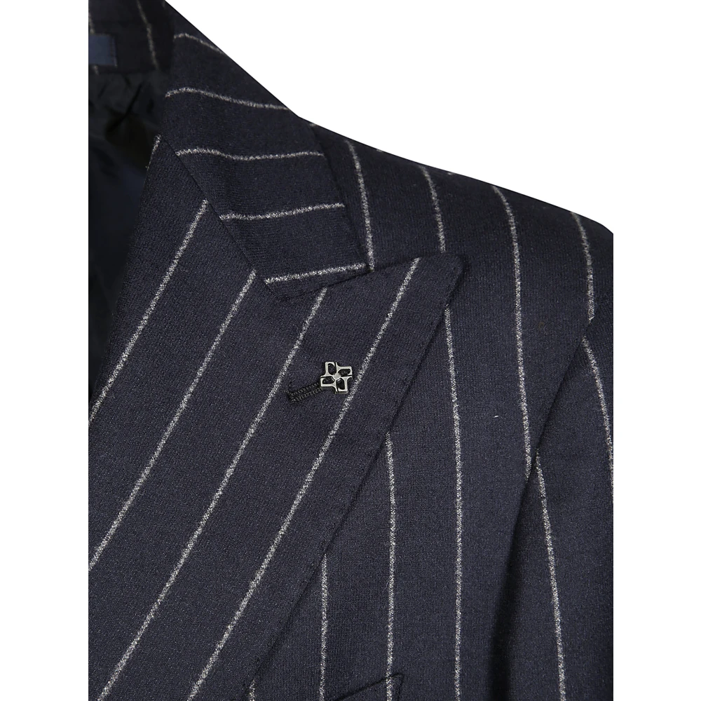 Tagliatore Gestreept Enkelbreasted PAK Blue Heren