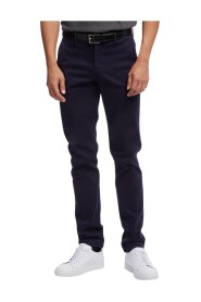 Pantaloni chino spazzolati in forma di cotone extra-slit
