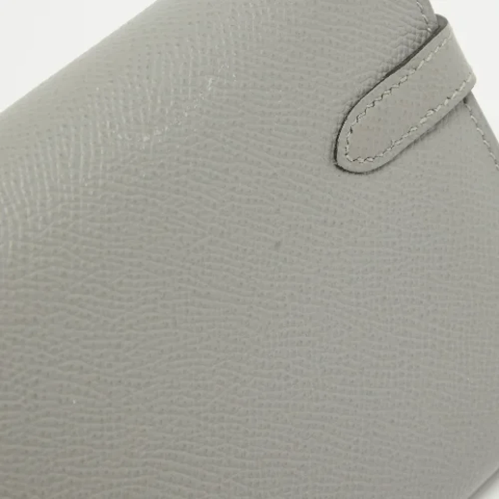 Hermès Vintage Pre-owned Leather wallets Gray Dames