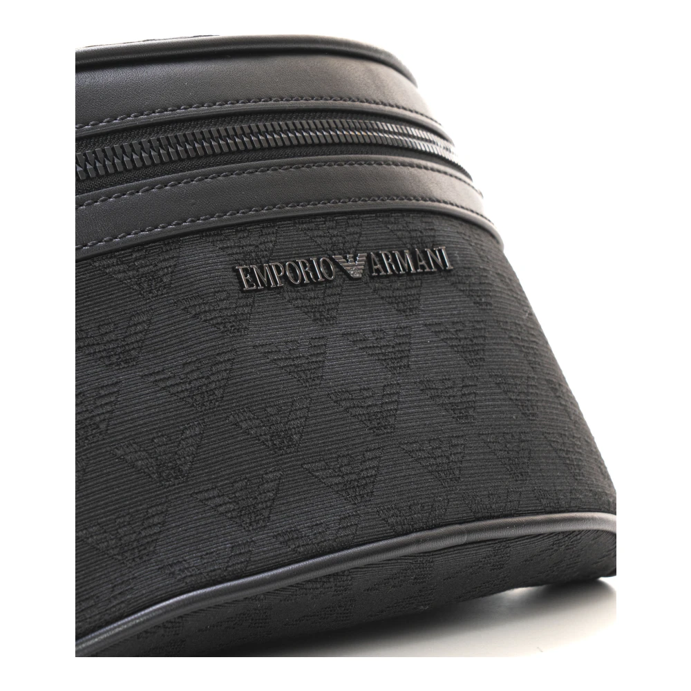 Emporio Armani Verstelbare Heuptas met Ritssluiting Black Heren