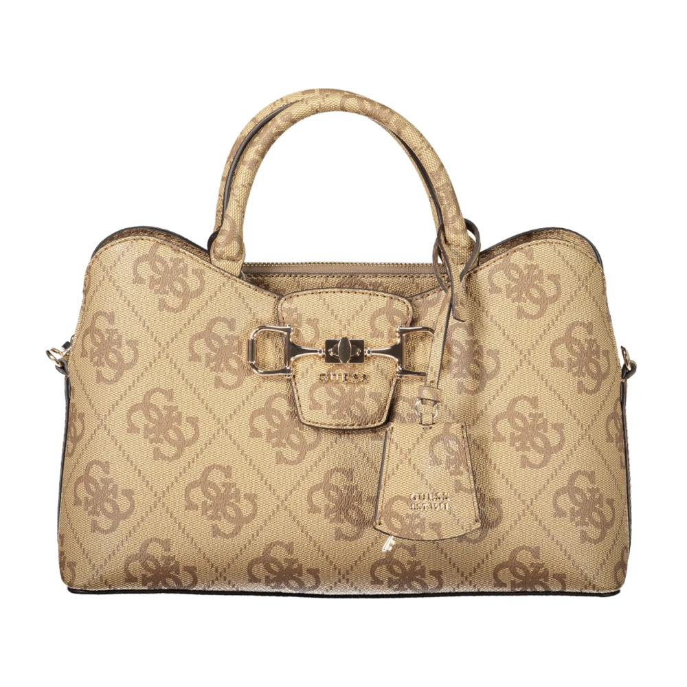 Guess Women's Beige Handbags, One Size, Janie Logo Bag