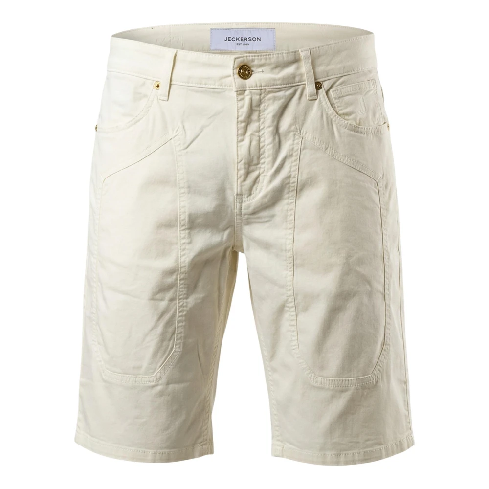 Jeckerson Men's Beige Jayden Bermuda Shorts - Casual Shorts - W35 - Shorts