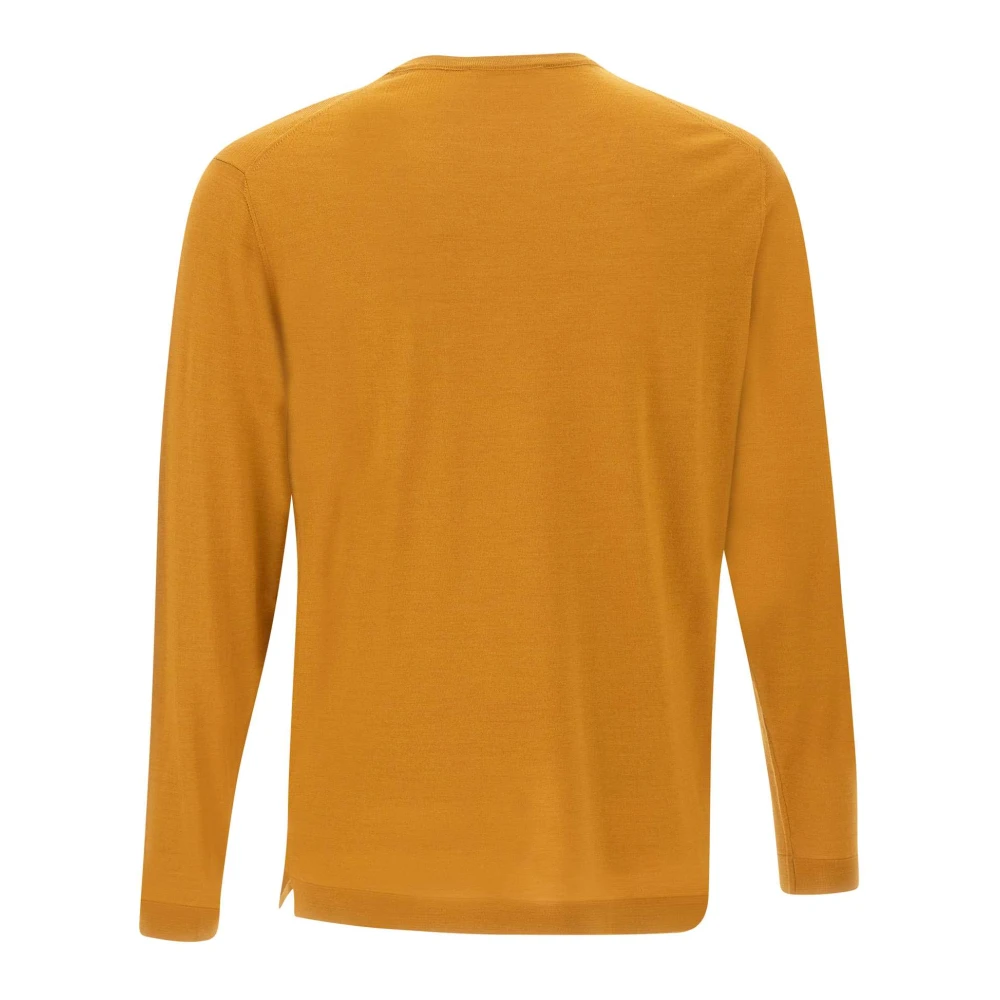 Filippo De Laurentiis Luxe Wol Zijde Kasjmier Trui Yellow Heren