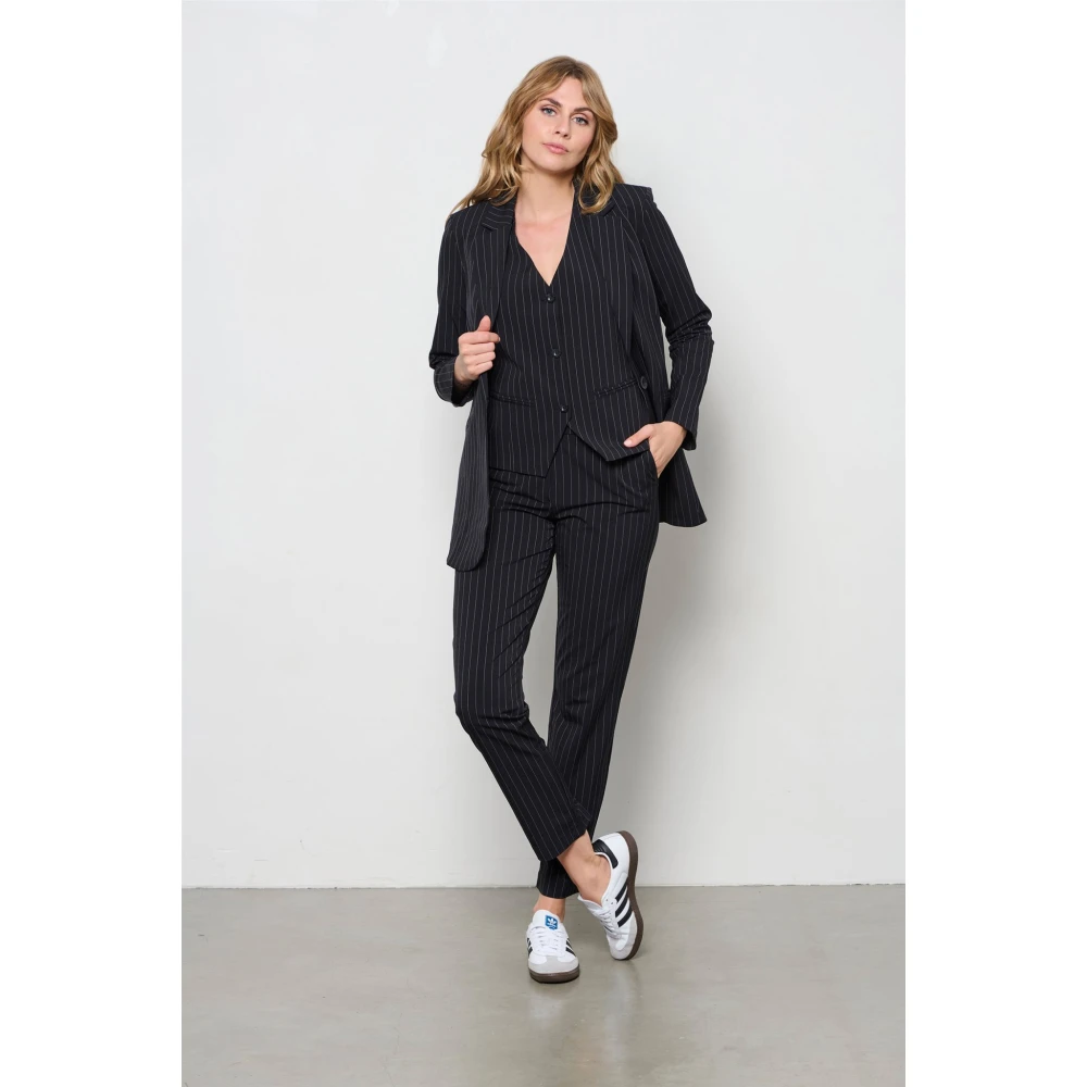 &Co Woman Gewatteerde Vest met Capuchon Black Dames