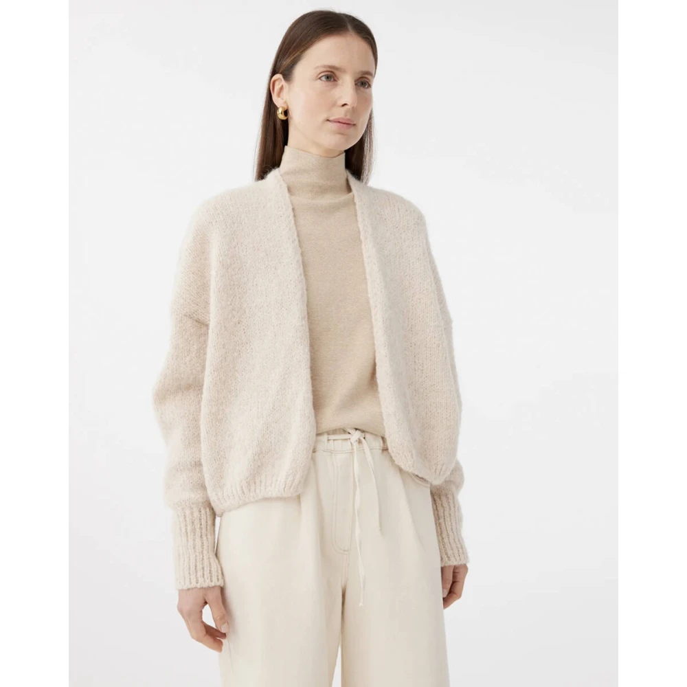 Knit-ted Becky Gebreid Vest Beige Dames