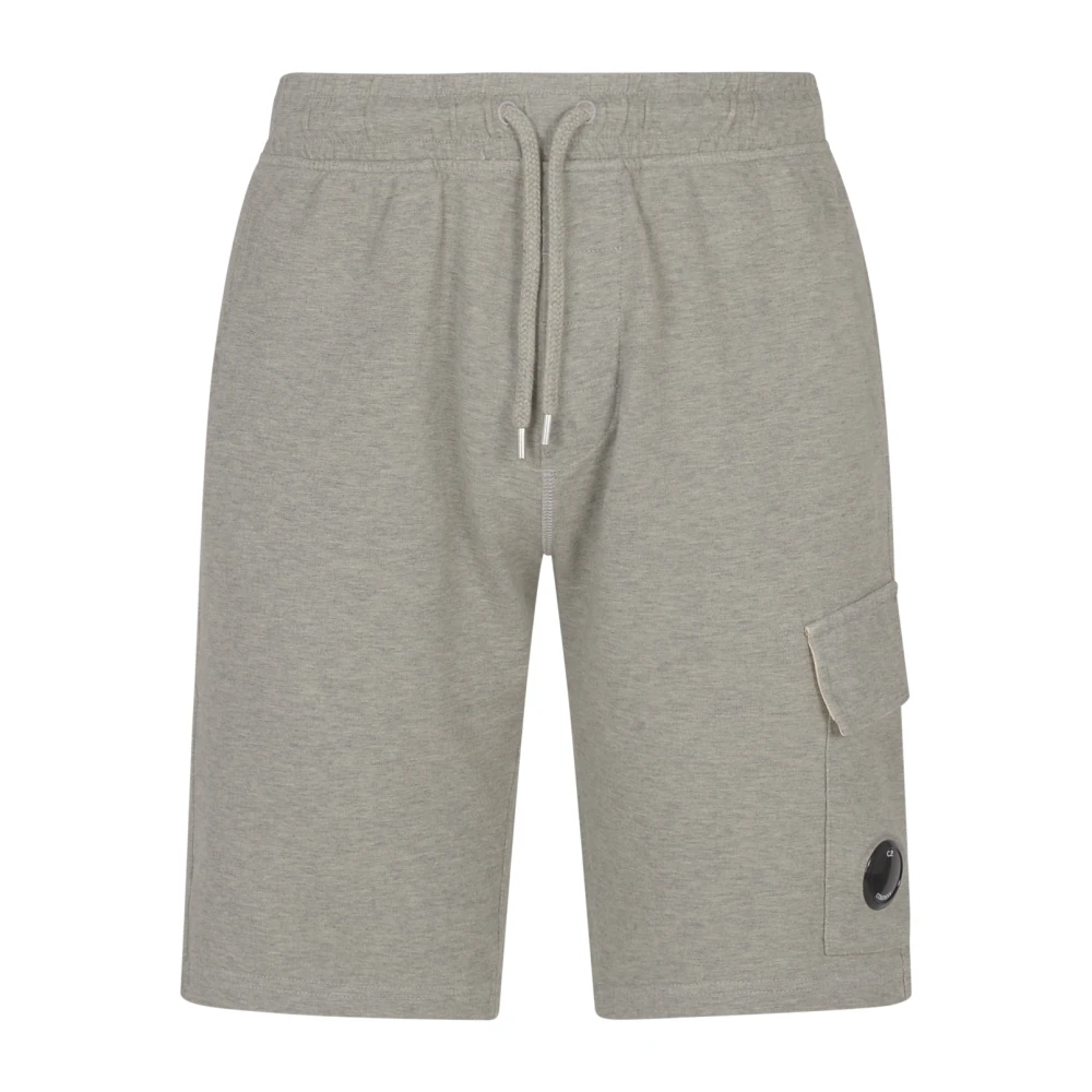 C.P. Company Cargo Sweat Bermuda in lichte fleece Gray Heren