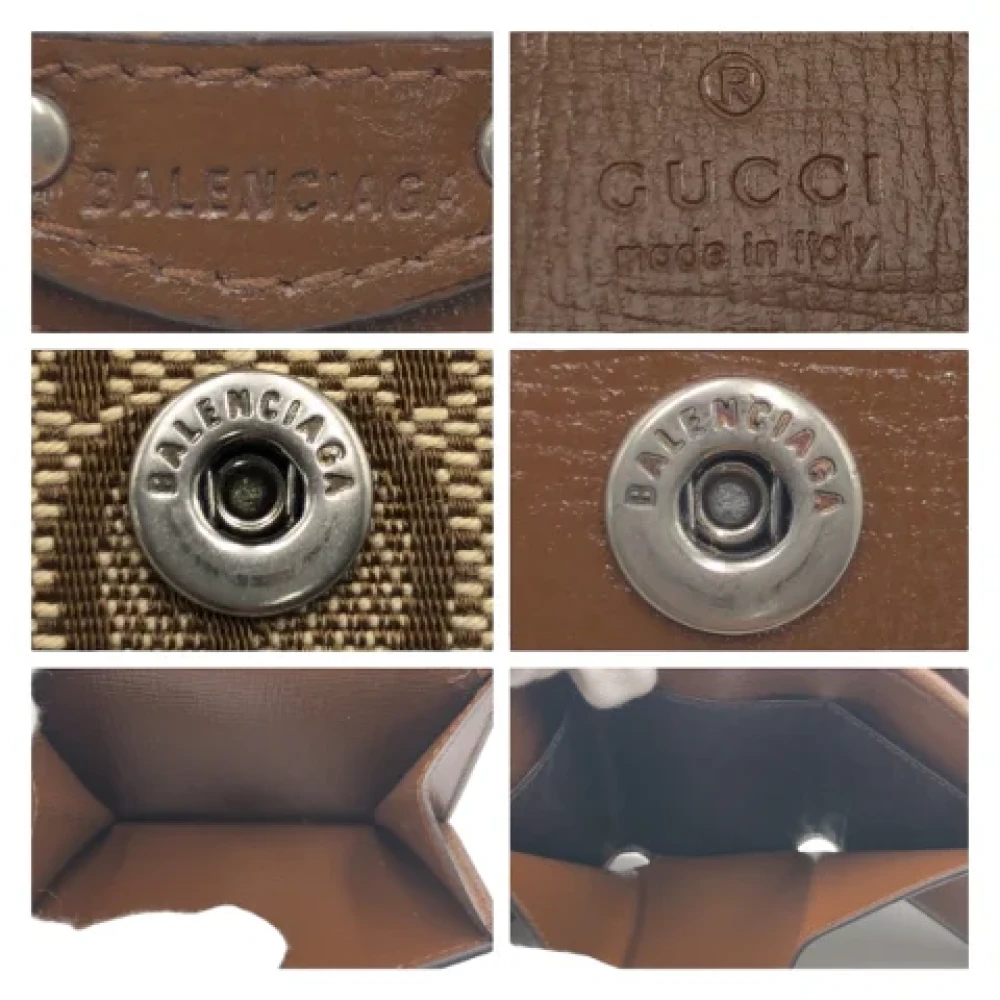 Gucci Vintage Pre-owned Canvas wallets Brown Dames