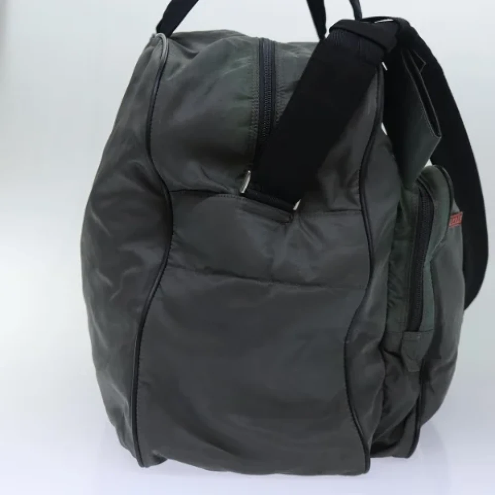 Prada Vintage Pre-owned Fabric travel-bags Gray Dames