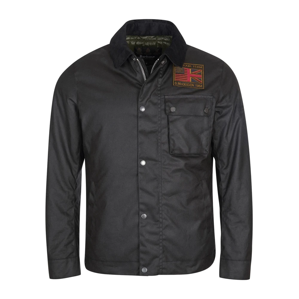 Barbour Workers Wax Jacket Black, Herr