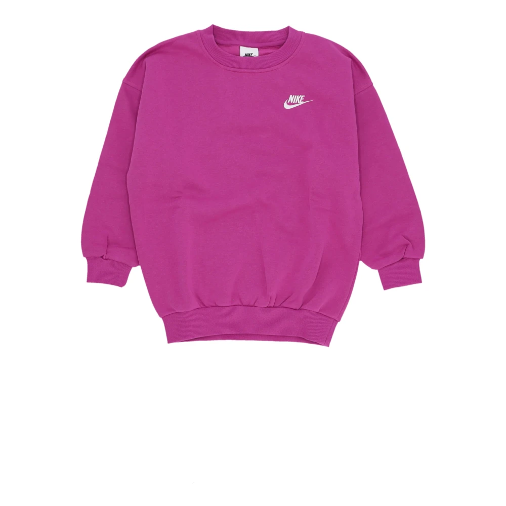 Nike Women's Pink Oversized Crewneck Sportswear Sweatshirt