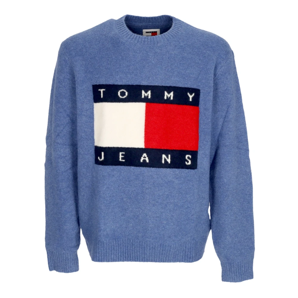 Tommy Hilfiger Hombre Azul - Jersey Melange Con Bandera - Knitwear - L