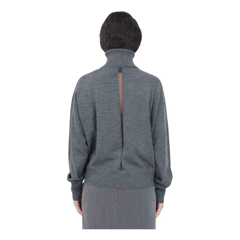 PATRIZIA PEPE Moderne Grijze Coltrui Gray Dames