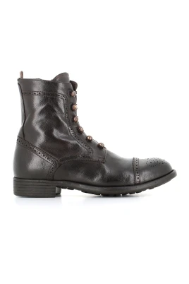 Ebony Läder Ankelboots