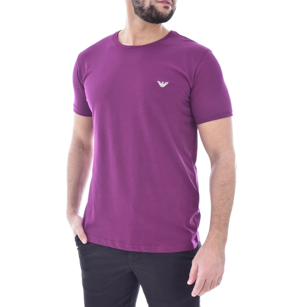 Emporio Armani T-Shirts Purple Heren