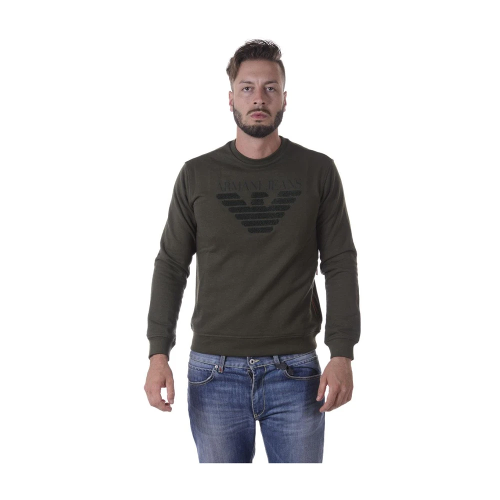 Armani Jeans Green Hooded Sweatshirt - Male - Sweatshirts - S - Sweatshirts & Hoodies