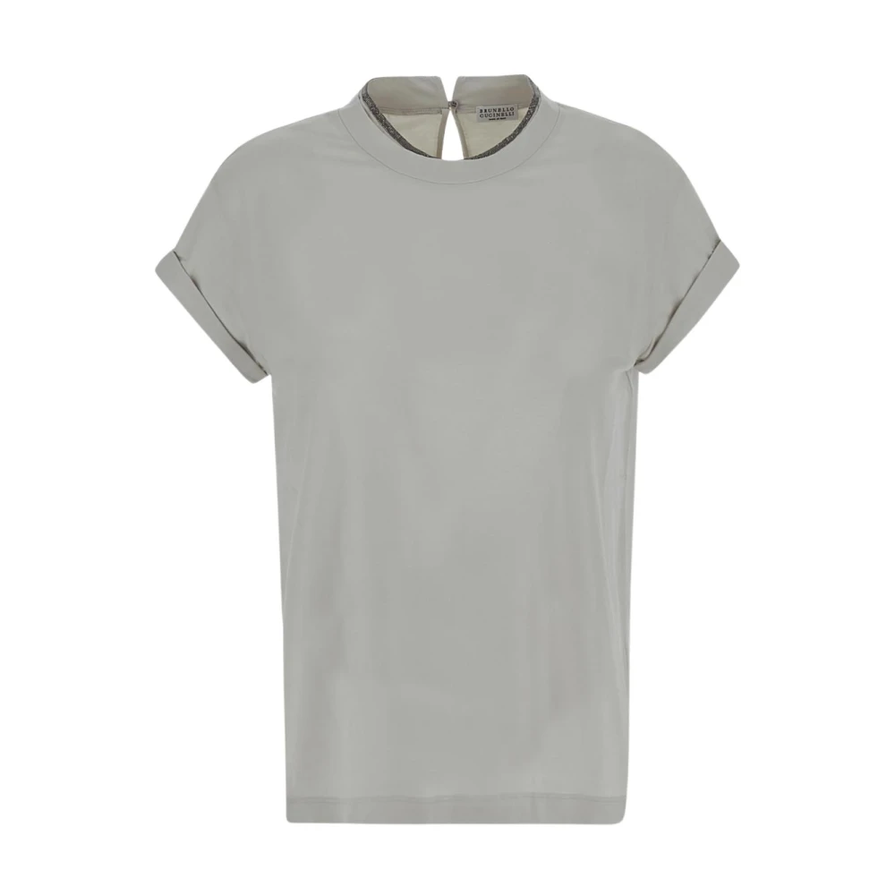 BRUNELLO CUCINELLI Katoenen T-shirt Gray Dames
