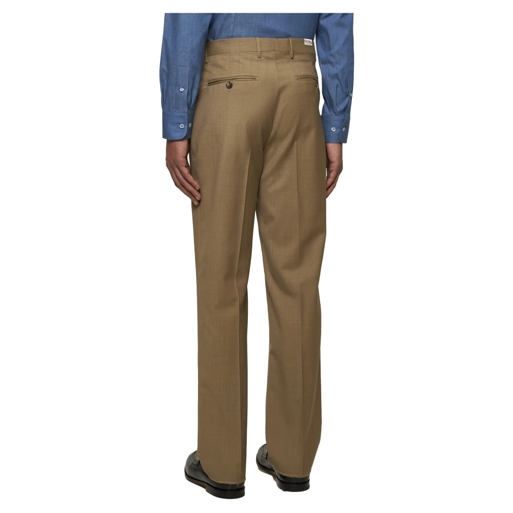 ETRO Beige Wollen Broek met Voorsluiting Beige Heren