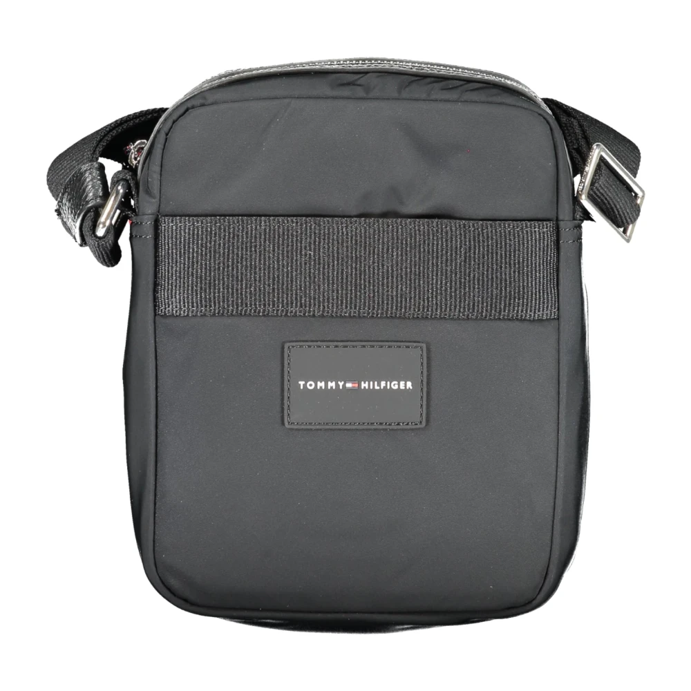Tommy Hilfiger Zwarte Schoudertas met Ritssluiting Black Heren