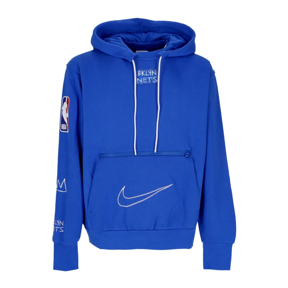 Nike City Edition Courtside Fleece Hoodie Blue Heren