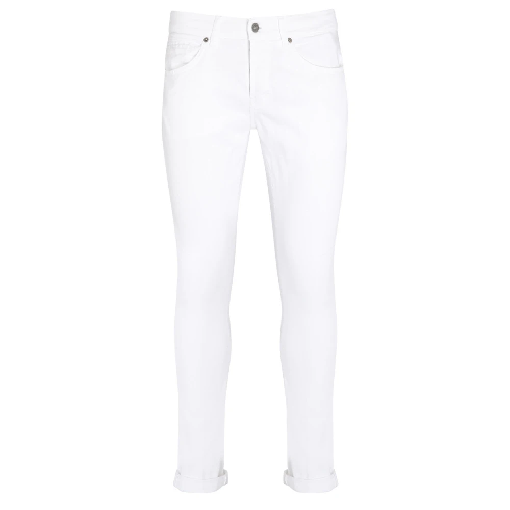 Dondup Witte Skinny Fit Katoenen Denim Jeans White Heren