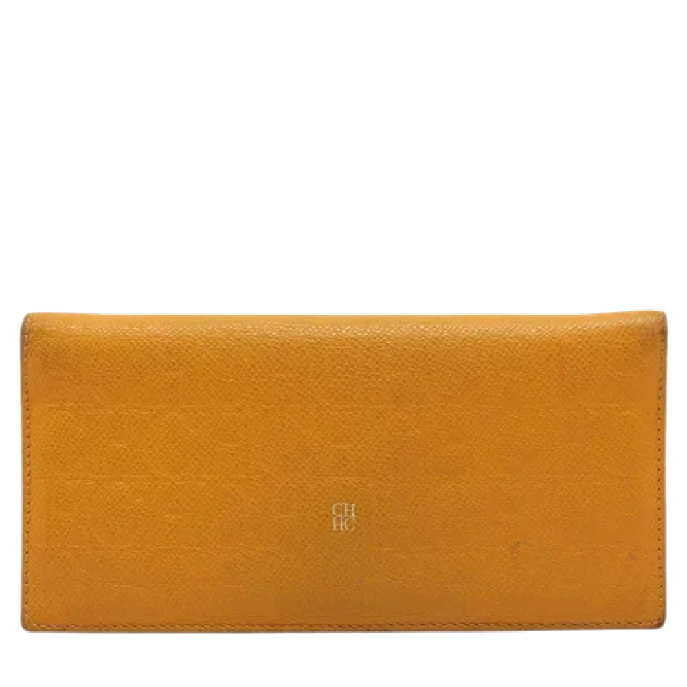 Carolina Herrera Pre-owned Leather wallets Yellow Dames