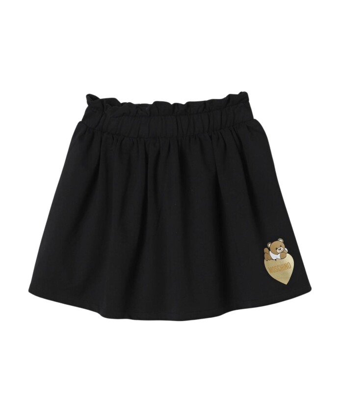 jupe-a-line-en-coton-gris