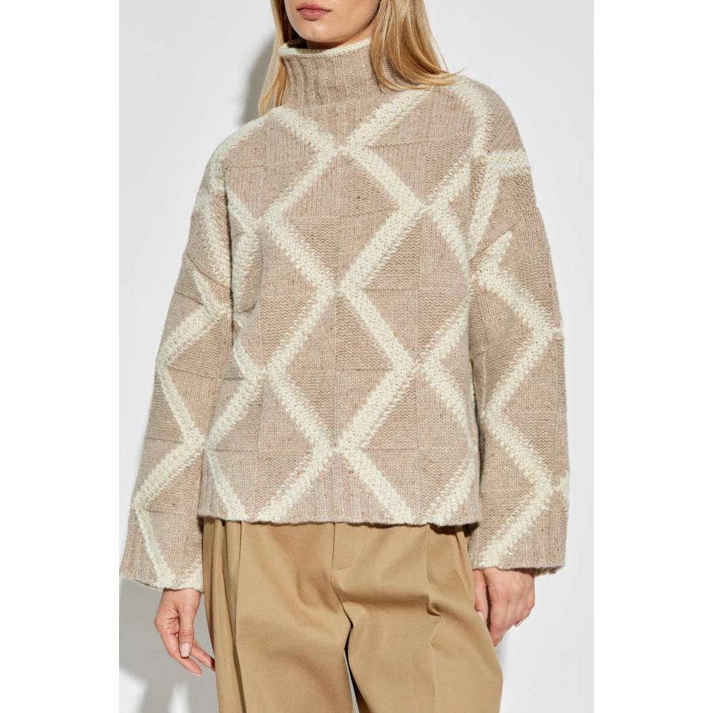 Bottega Veneta Wollen coltrui Beige Dames