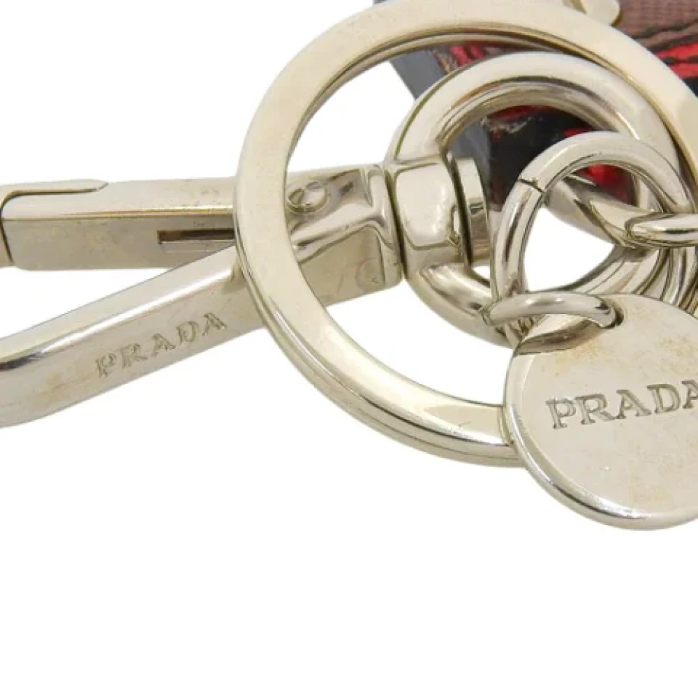 Prada Vintage Pre-owned Leather key-holders Red Dames