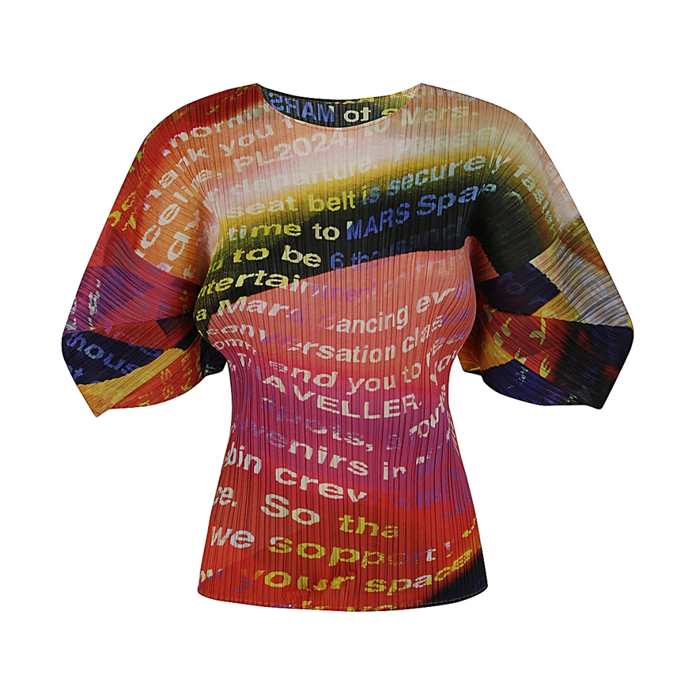 Issey Miyake Sunset Orange Voyager Shirt Multicolor Dames