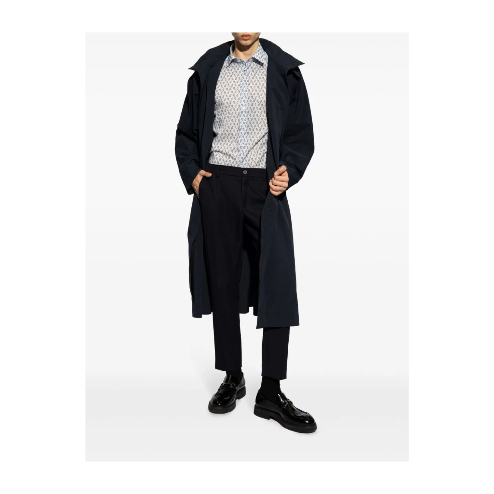ETRO Blauw Paisley Print Overhemd White Heren