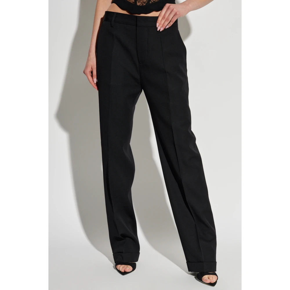 Dsquared2 Wollen broek Black Dames