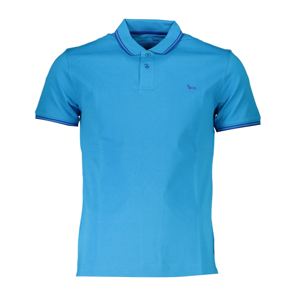 Harmont & Blaine Men's Blue Short Sleeve Polo Shirt - Polo Shirts - Xl - Tops