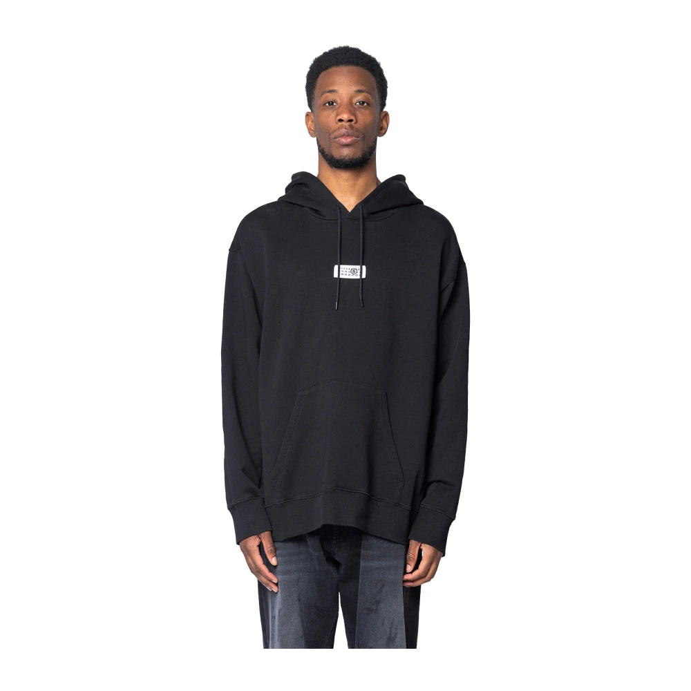 Mm6 Maison Margiela Mannelijk Zwart Hoodies & Sweatvesten Heren, L, Sweatshirt