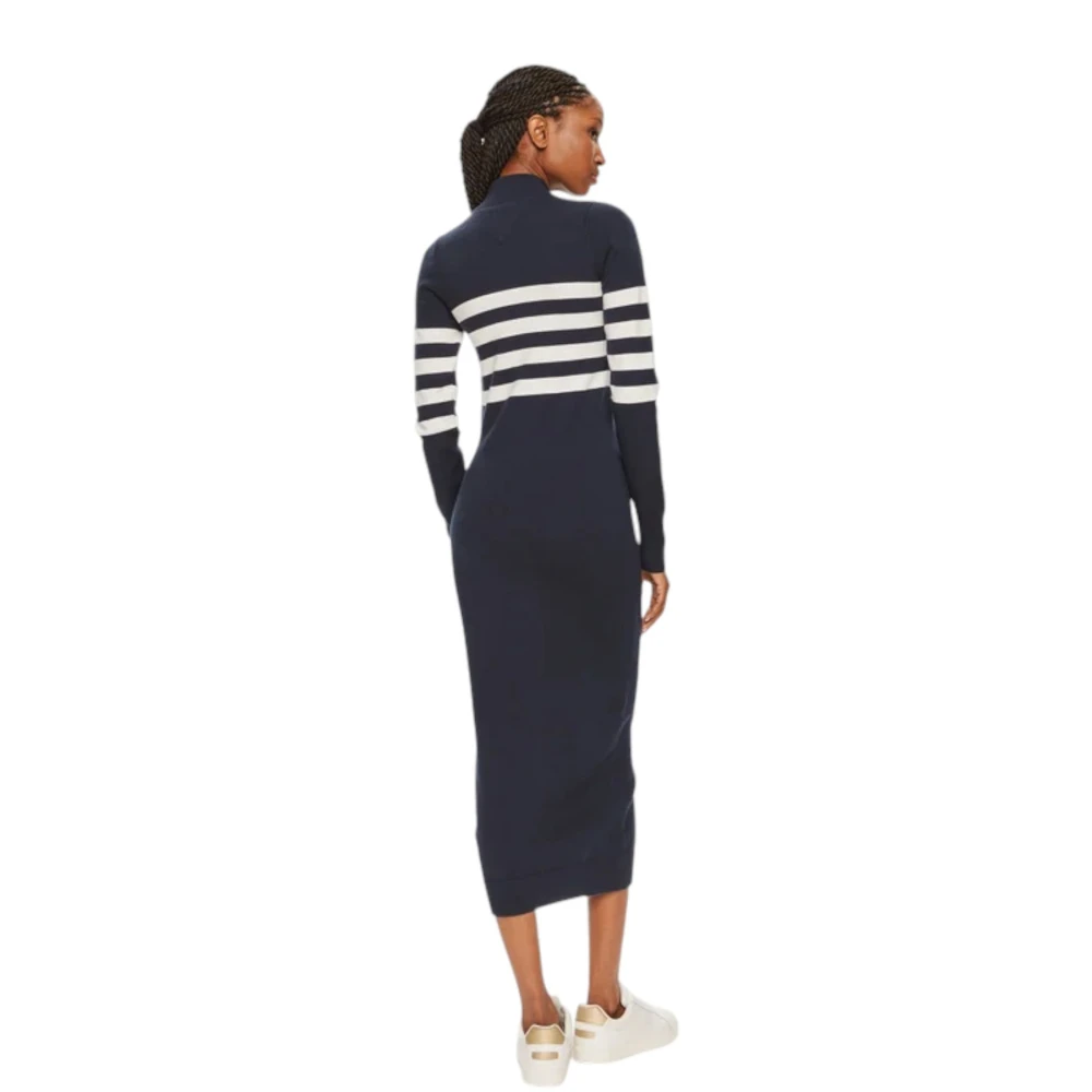 Tommy Jeans Elegante Midi Jurk Blue Dames