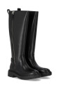bottes-en-cuir-noir-a-fermeture-eclair