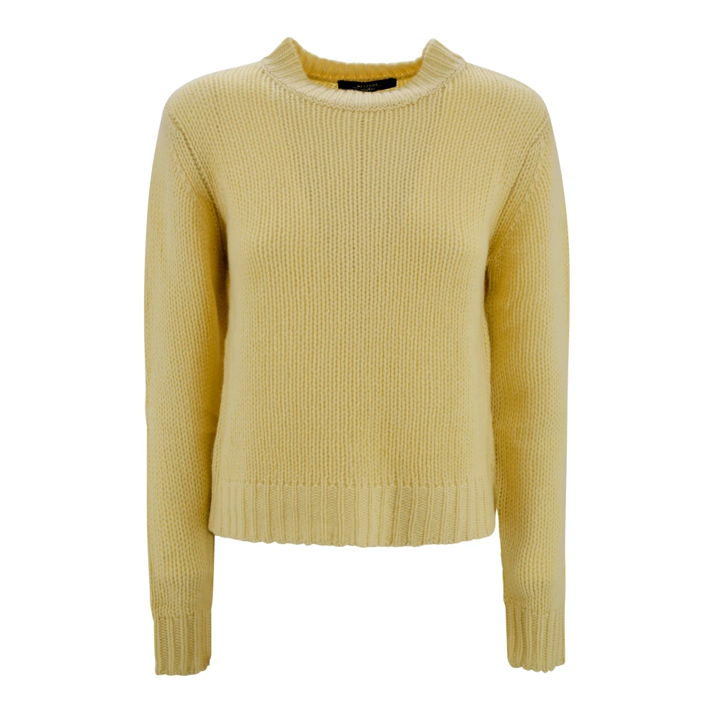 Max Mara Weekend Kasjmier Crew-neck Sweater Geel Yellow Dames