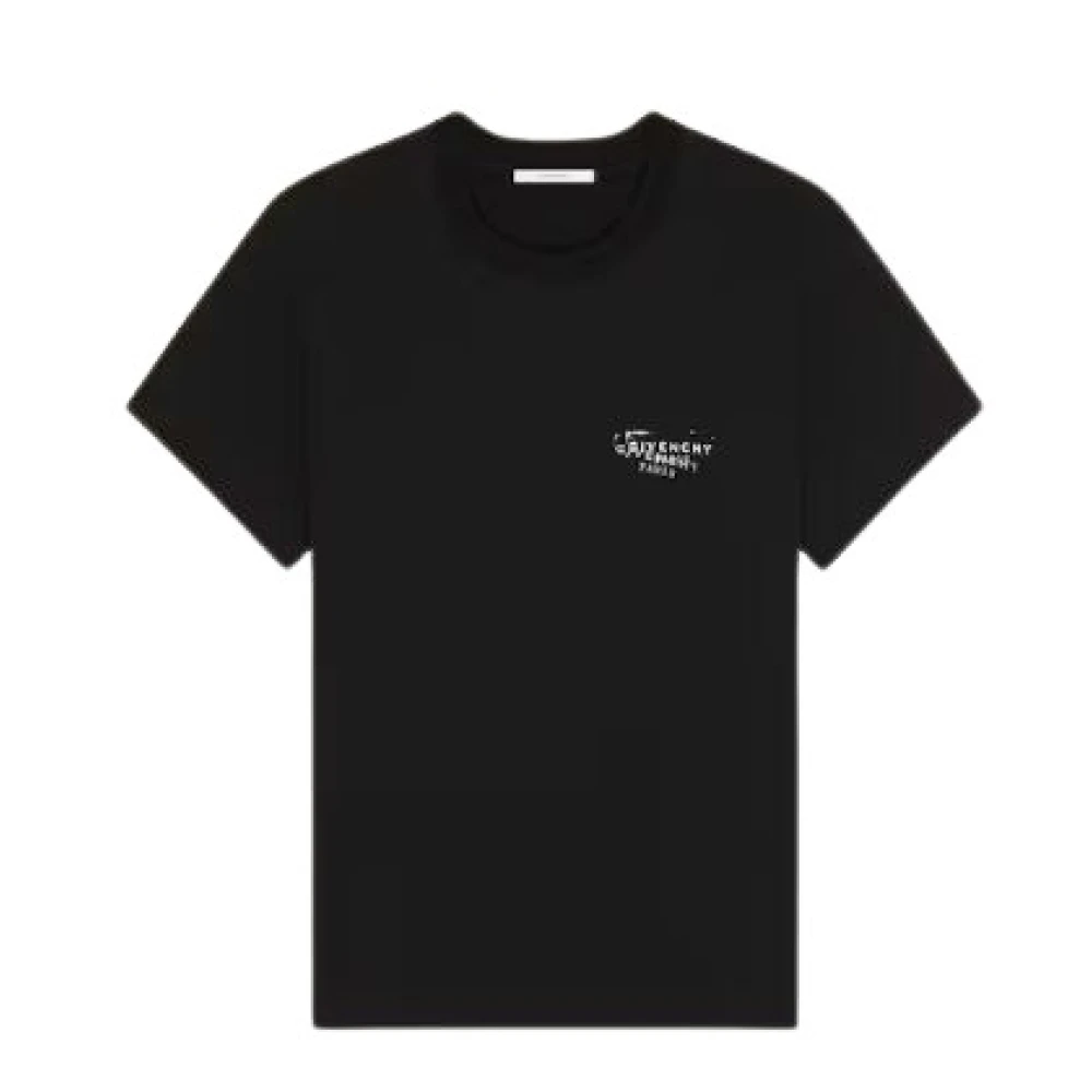 Givenchy Women's Black T-Shirts, L, T-Shirt In Cotton With Stamp Print
