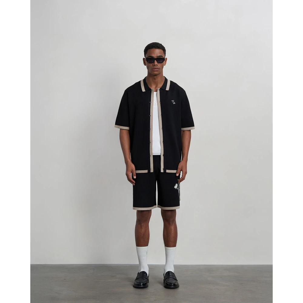 Filling Pieces Knit Short Gardener Black Heren