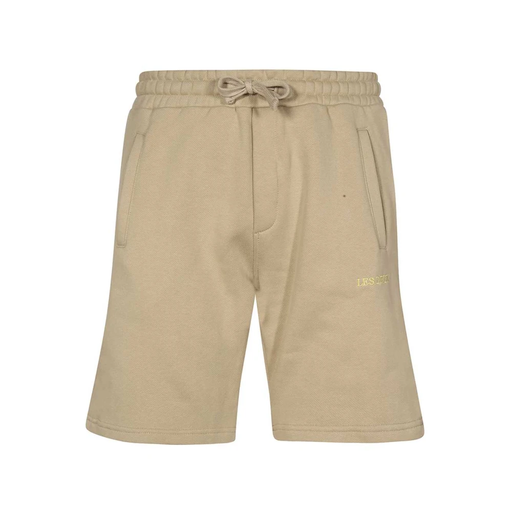 Les Deux Bomull Fleece Shorts Beige, Herr