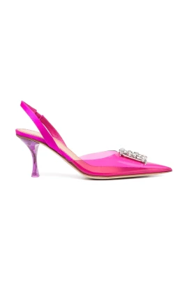 Rosa Kristall Slingback Högklackade Pumps