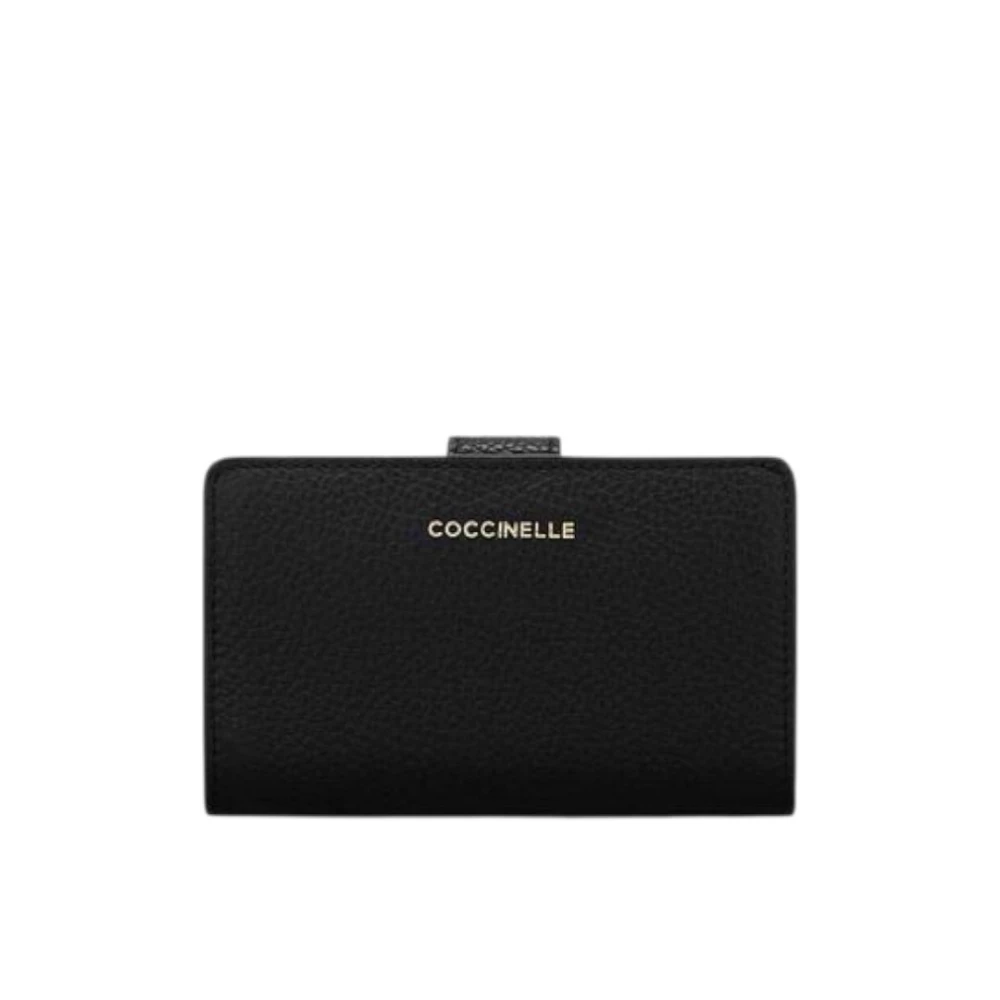 Coccinelle Svart Läderplånbok Med Myntficka