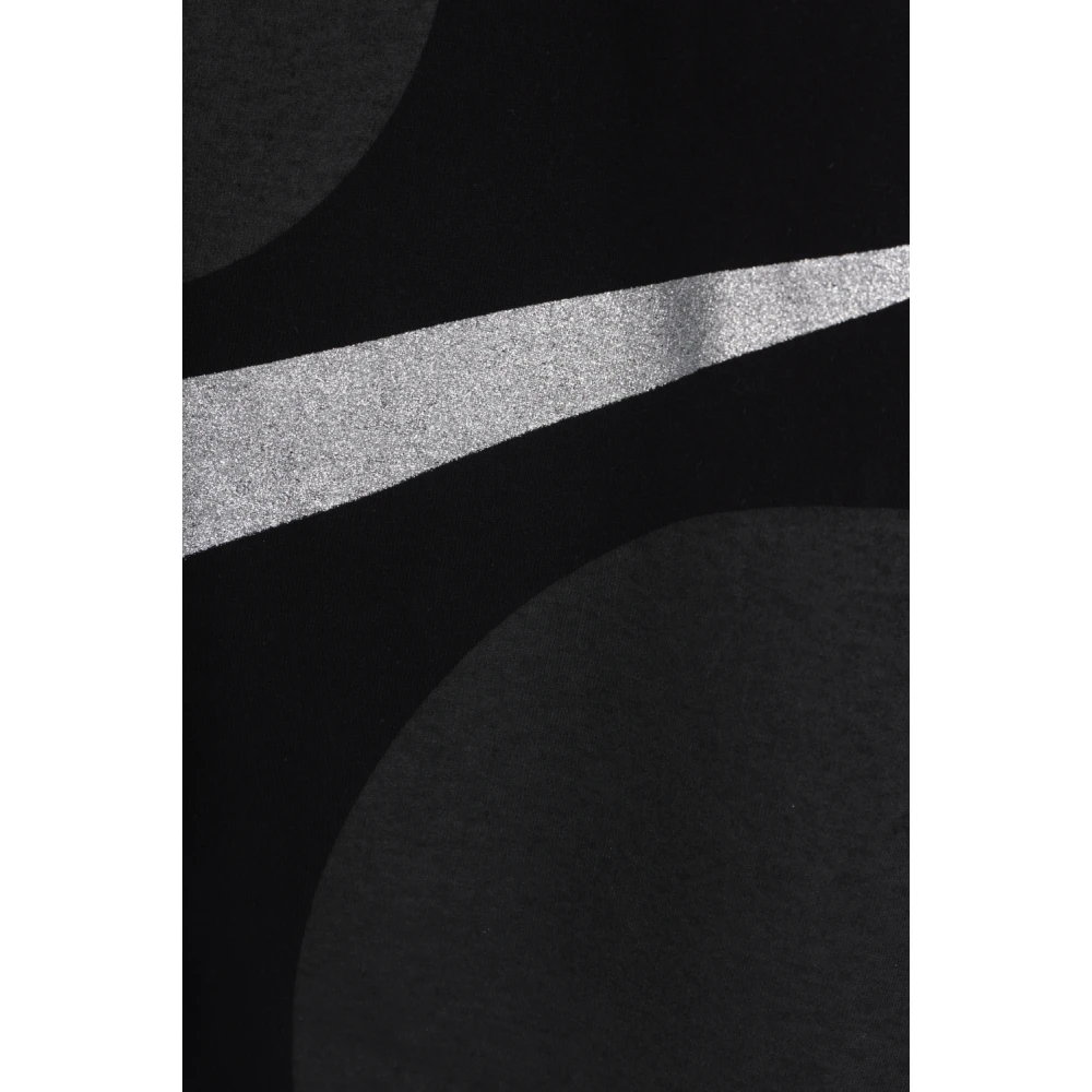 Comme des Garçons Zwart T-shirt met stippen en Swoosh-logo Black Heren
