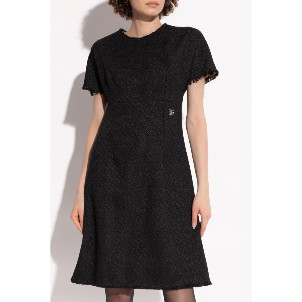 Dolce & Gabbana Tweed jurk Black Dames