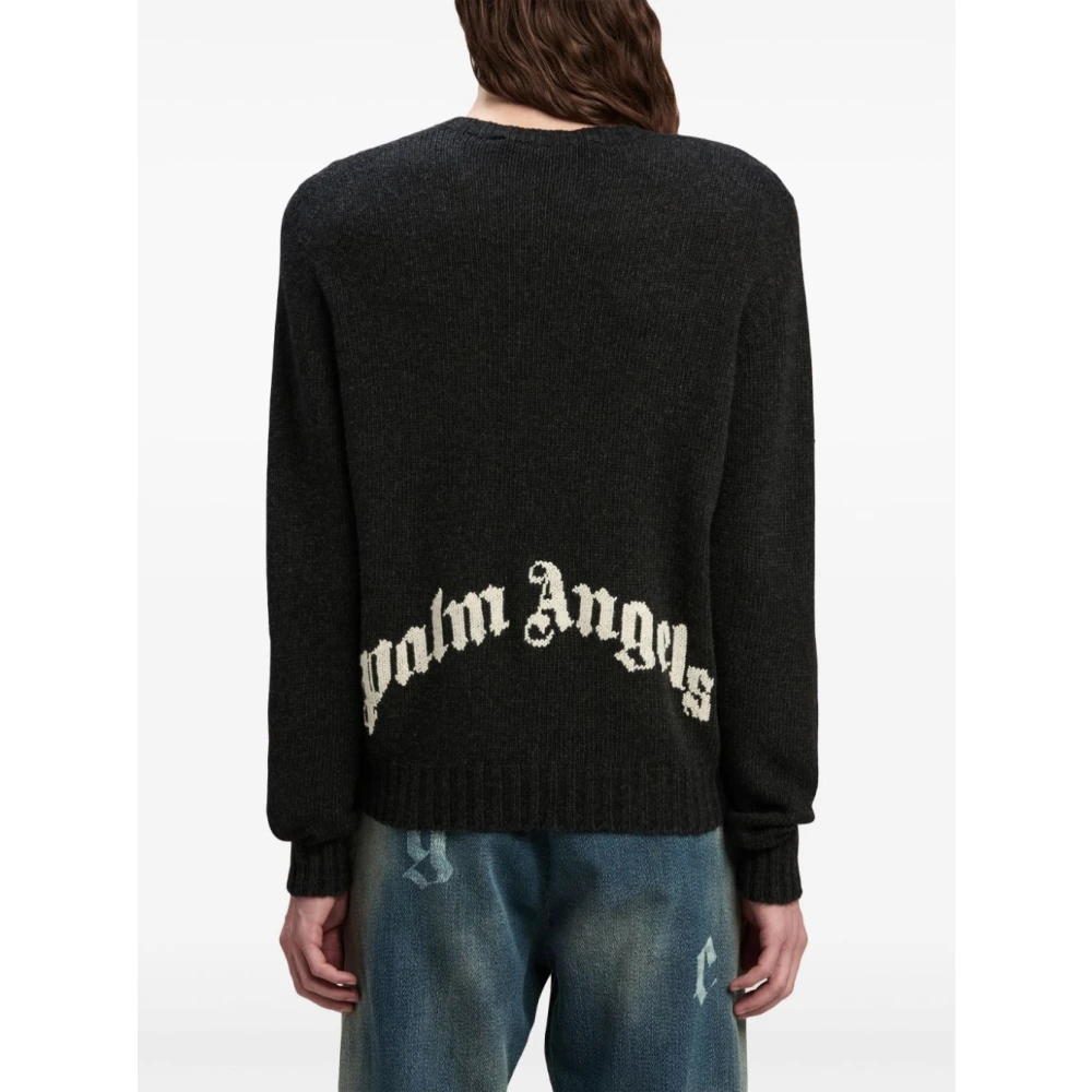 Palm Angels Grijze Sweaters voor Stijlvolle Look Gray Heren