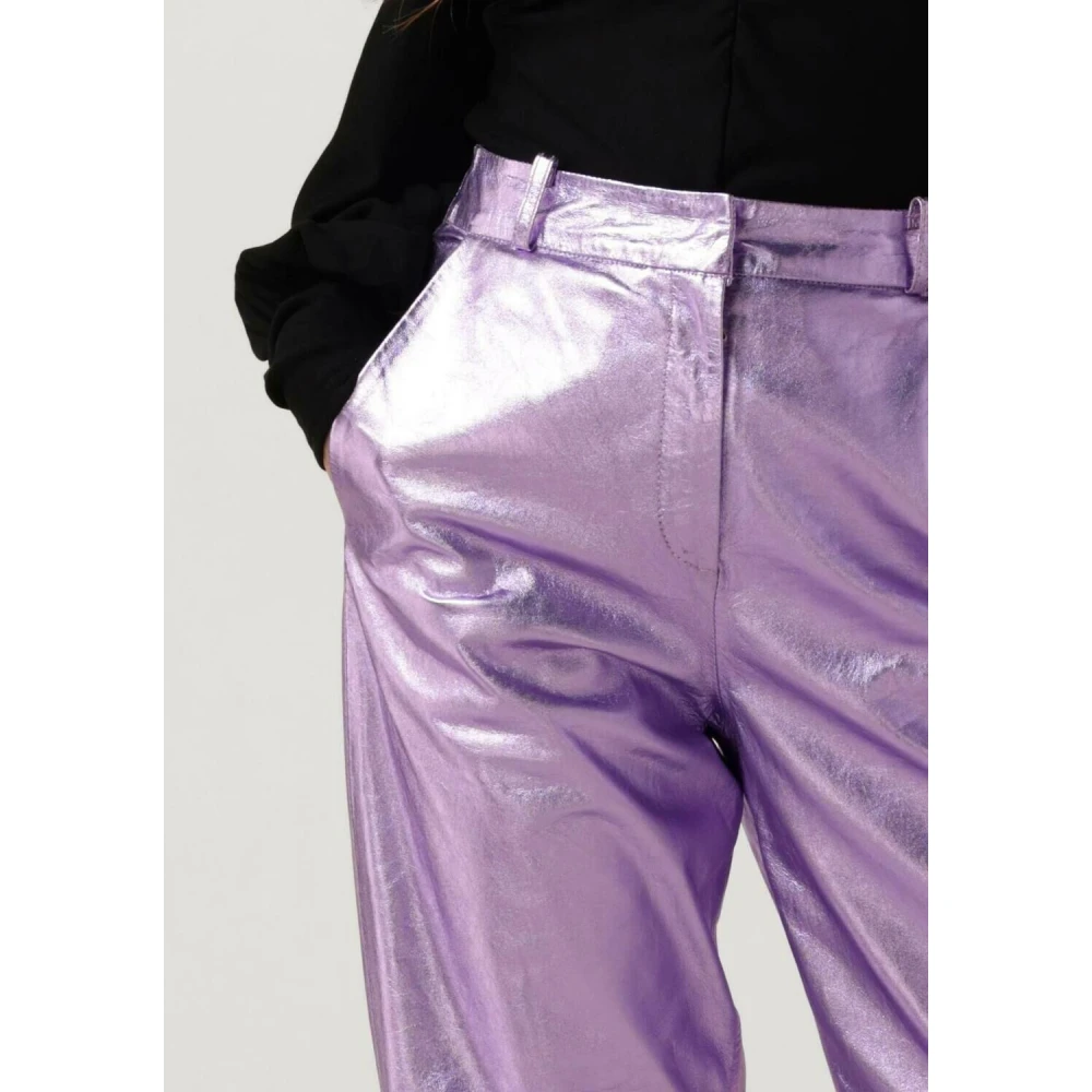 Ibana Paarse Metallic Broek Perfecta Purple Dames